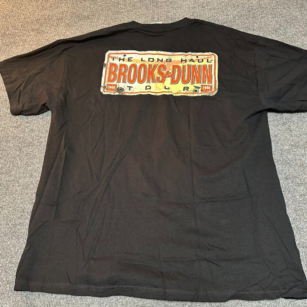Vintage BROOKS & DUNN 2006 The Long Haul Tour Crew Shirt Mens XL Country Music